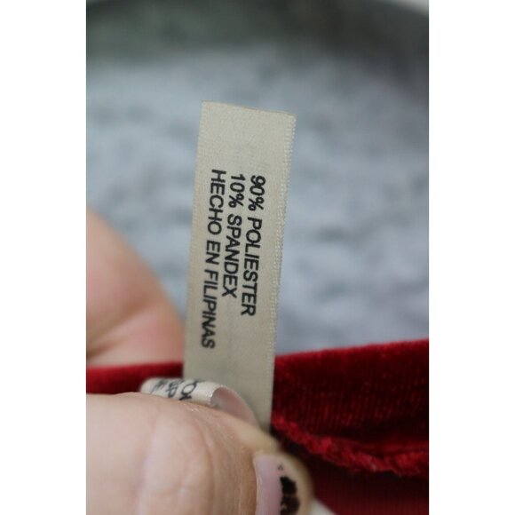 White Stag Red Velvet Maxi Skirt and Long Sleeve Top-Large-Whimsigoth - Picture 14 of 16